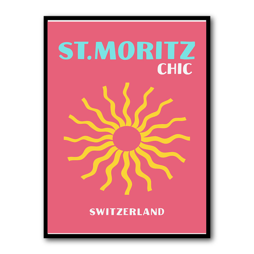 St Moritz Chic Travel Poster St Moritz Chic Travel Poster