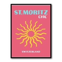 St Moritz Chic Travel Poster