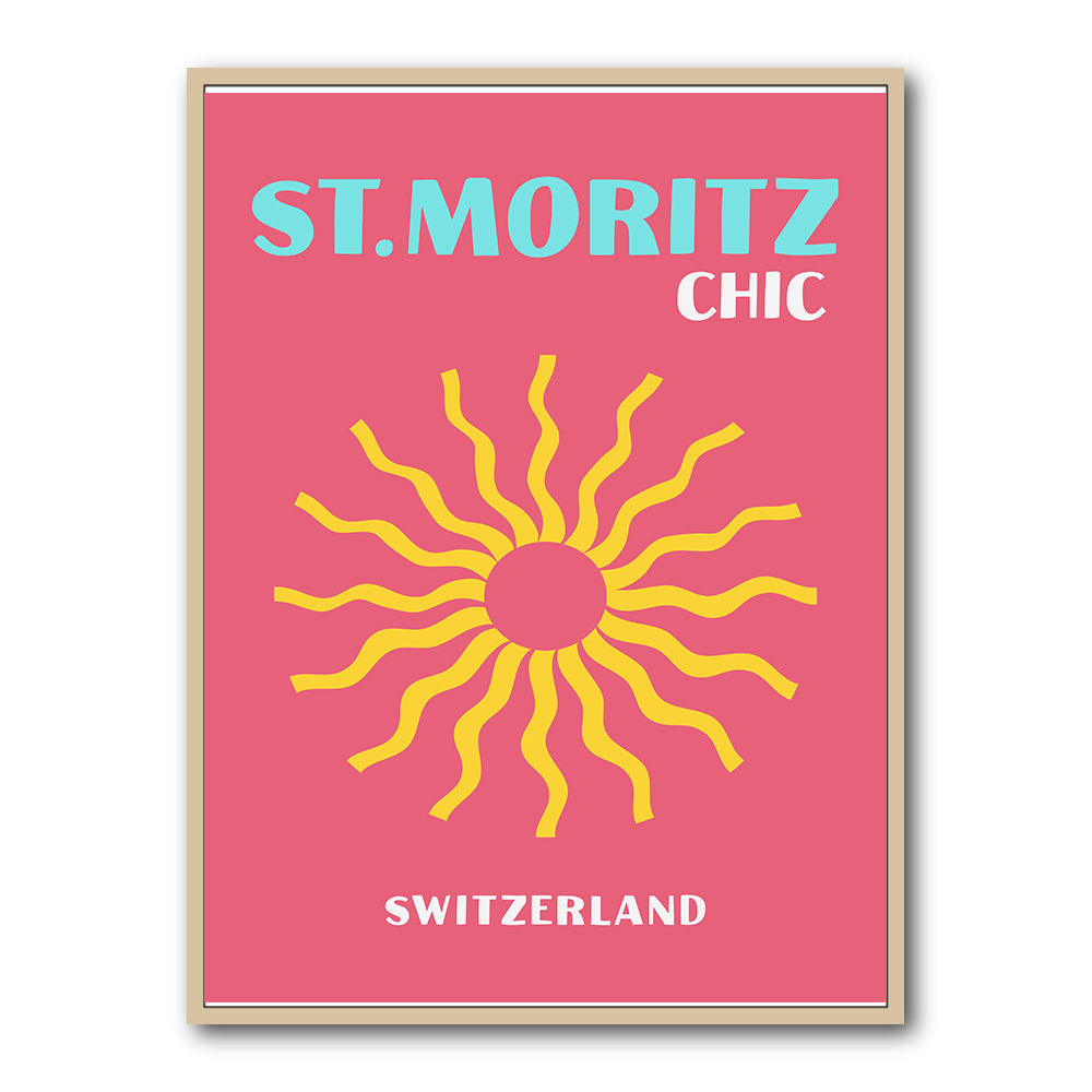 St Moritz Chic Travel Poster St Moritz Chic Travel Poster