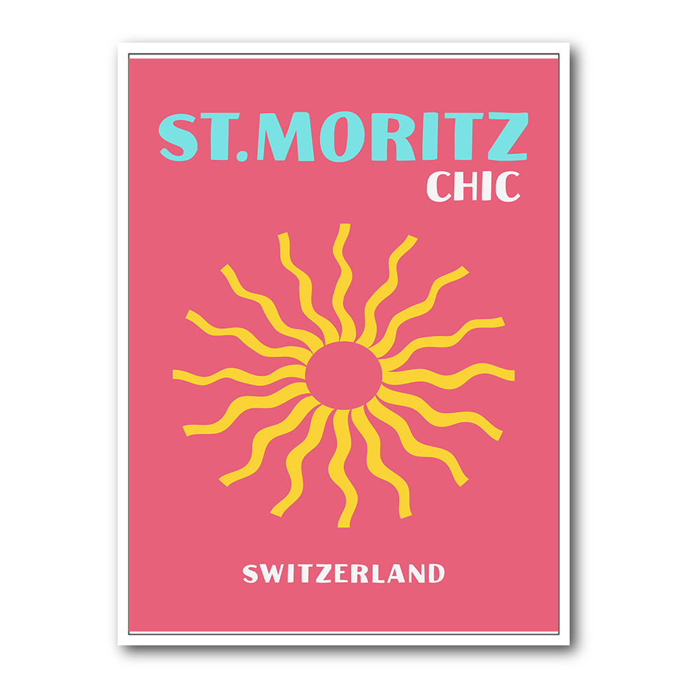 St Moritz Chic Travel Poster St Moritz Chic Travel Poster