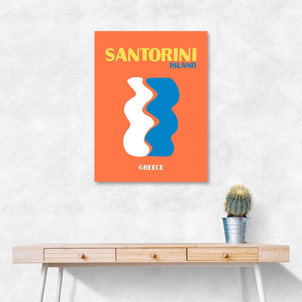 Santorini Travel Poster Santorini Travel Poster