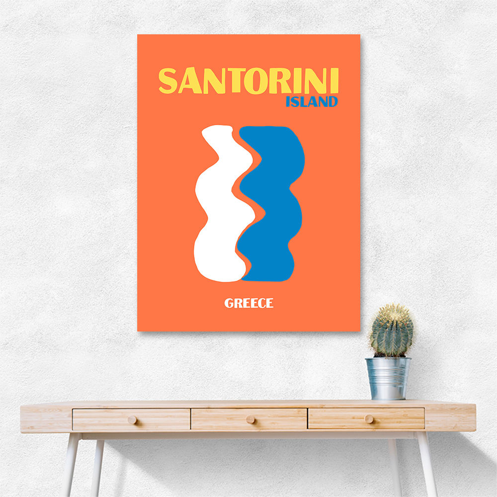 Santorini Travel Poster Santorini Travel Poster