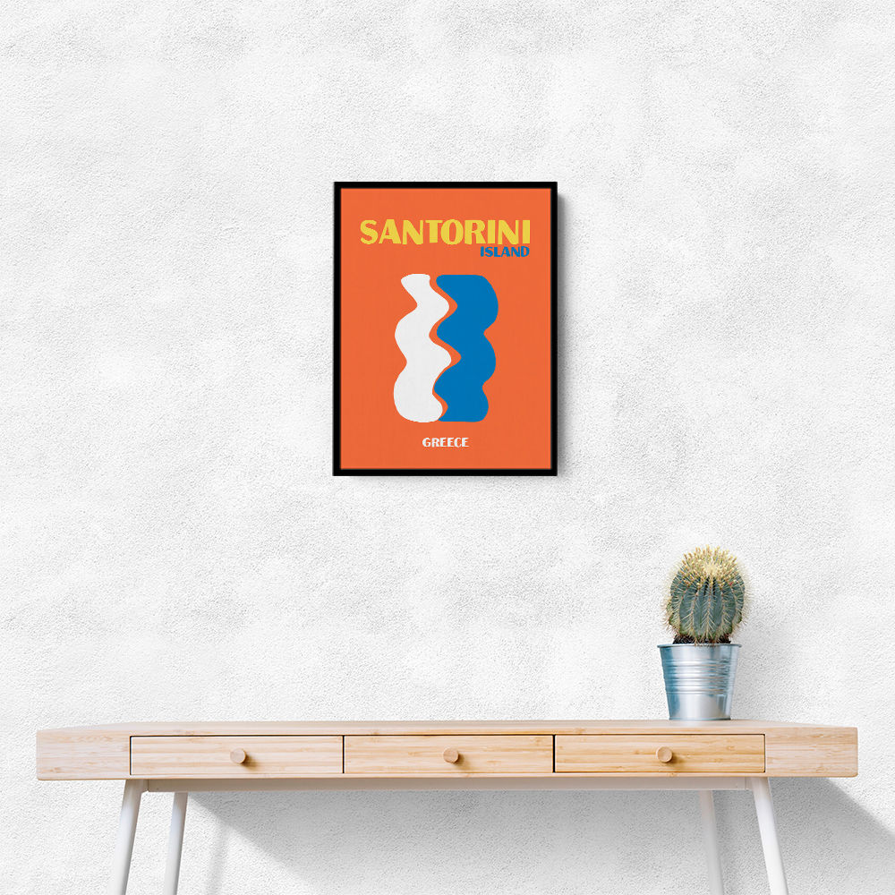 Santorini Travel Poster Santorini Travel Poster