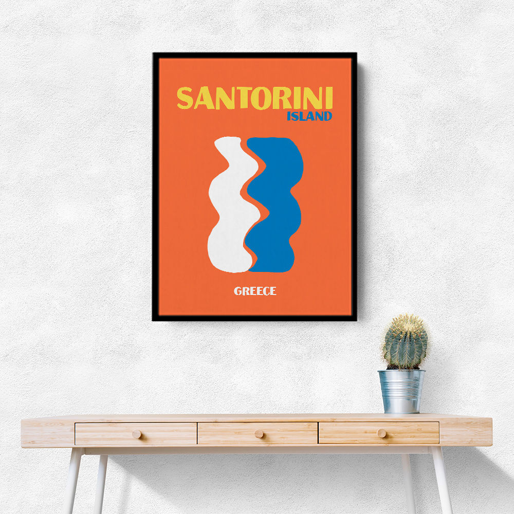 Santorini Travel Poster Santorini Travel Poster