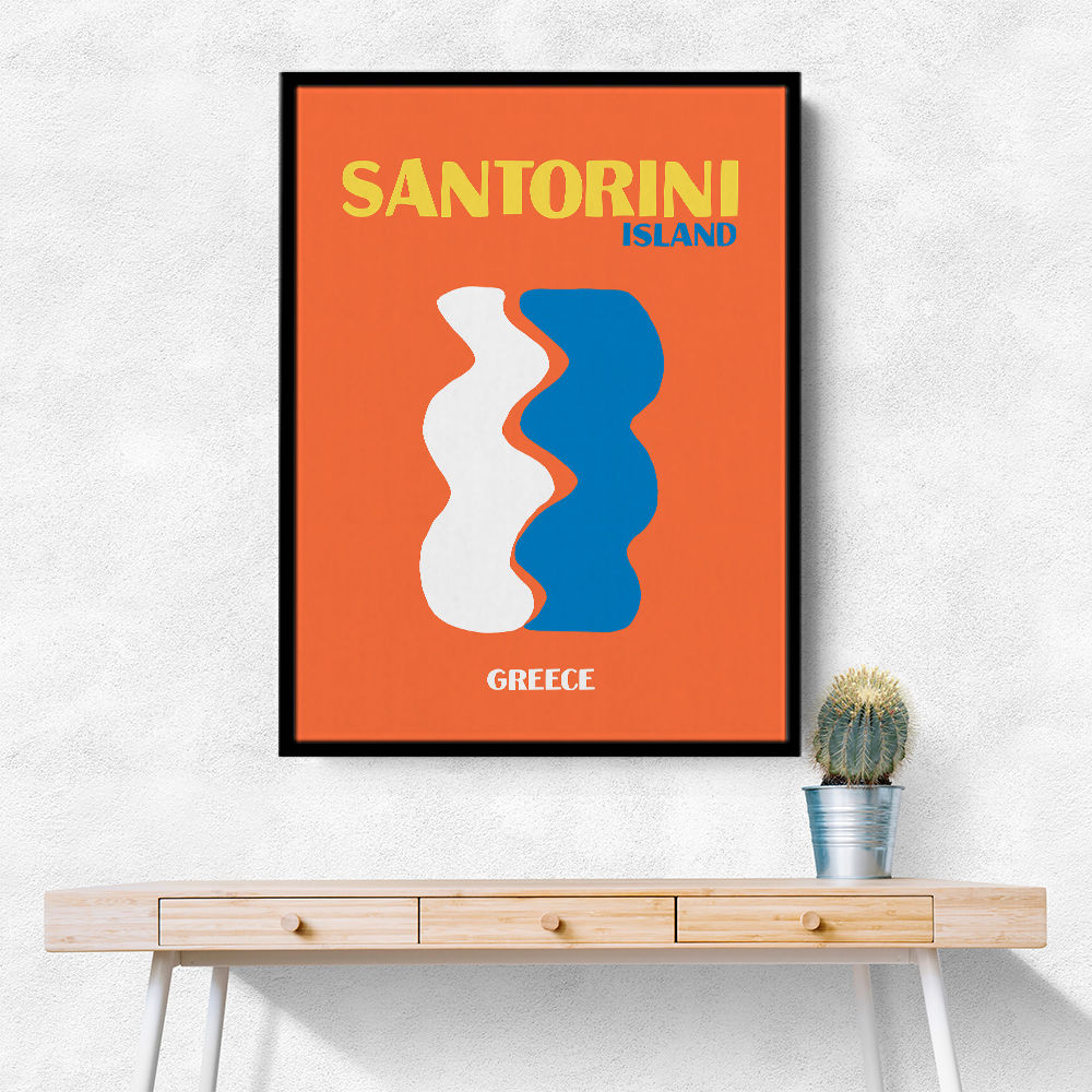 Santorini Travel Poster Santorini Travel Poster