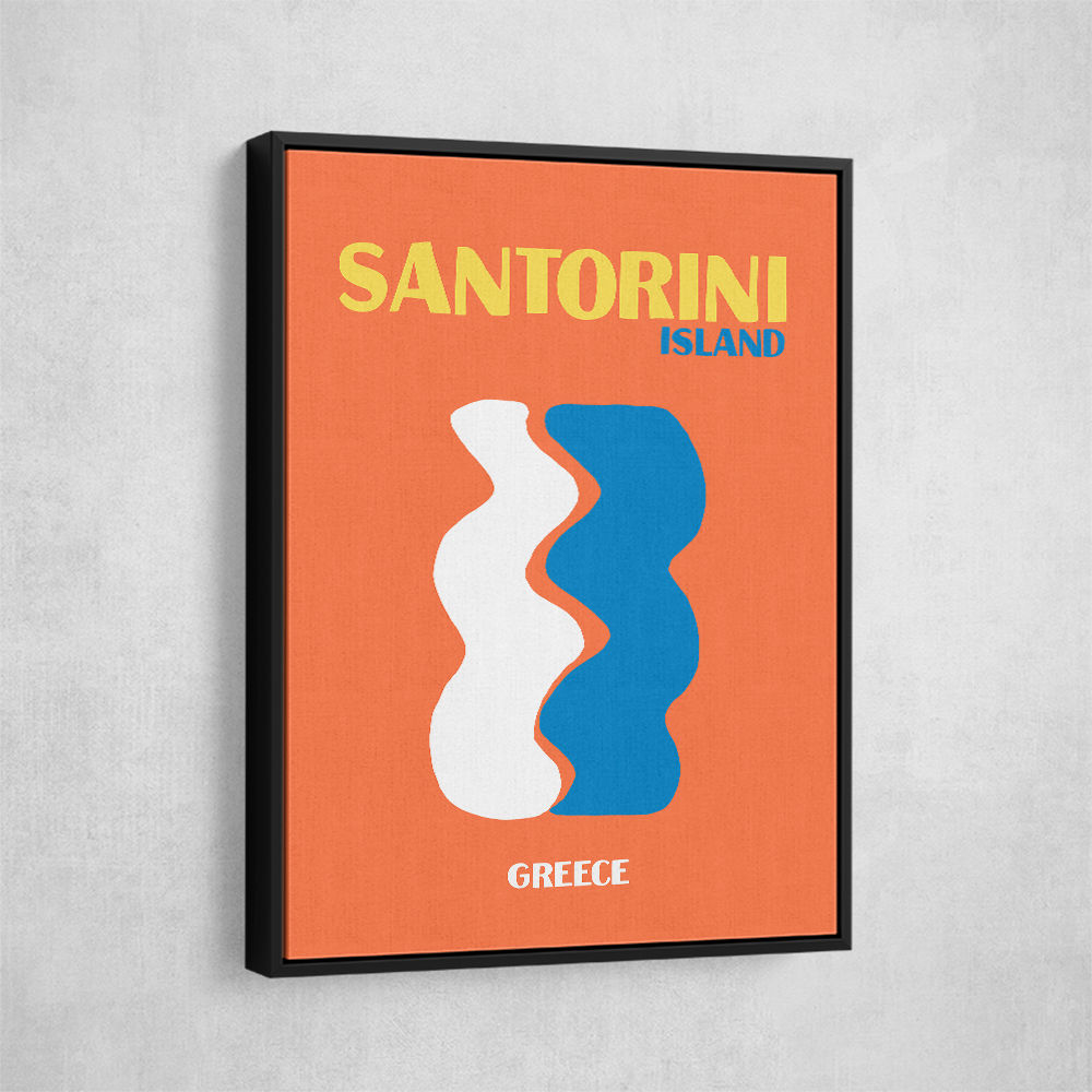 Santorini Travel Poster Santorini Travel Poster