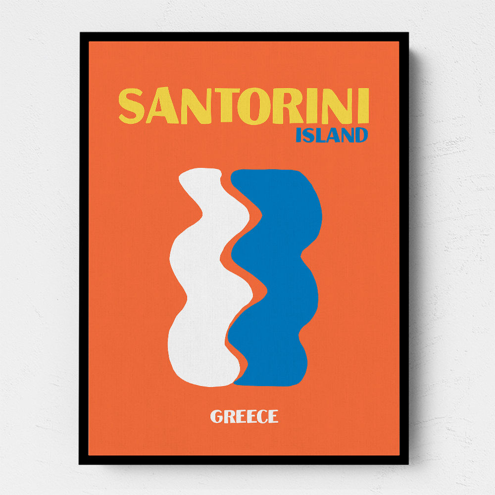 Santorini Travel Poster Santorini Travel Poster