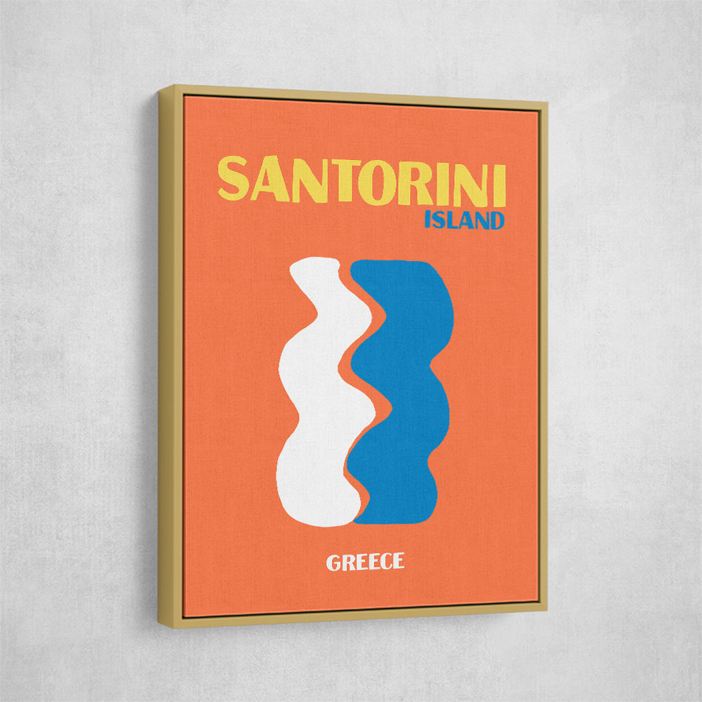 Santorini Travel Poster Santorini Travel Poster