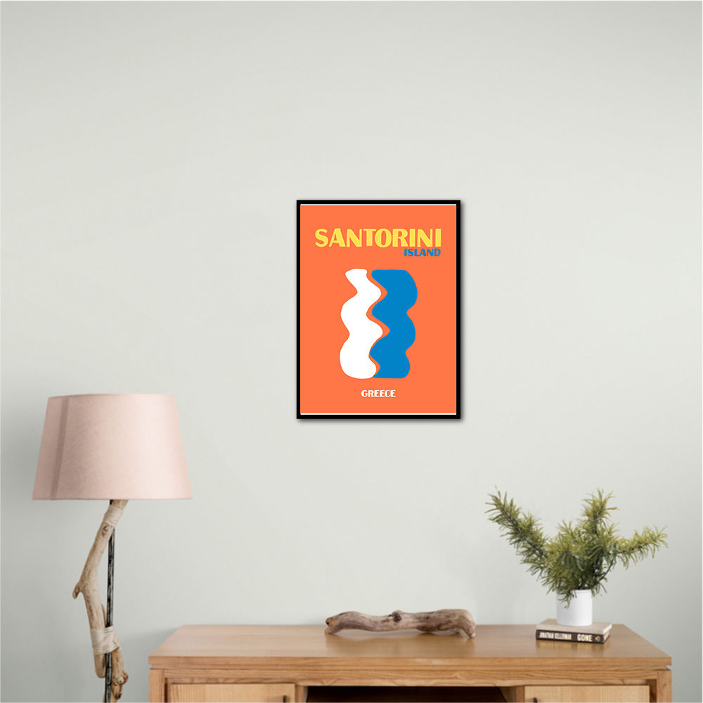 Santorini Travel Poster Santorini Travel Poster