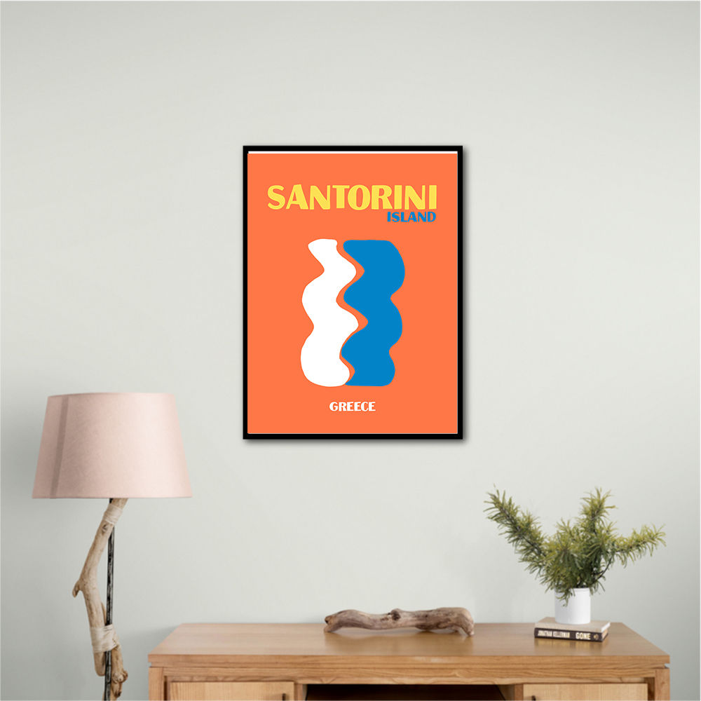 Santorini Travel Poster Santorini Travel Poster