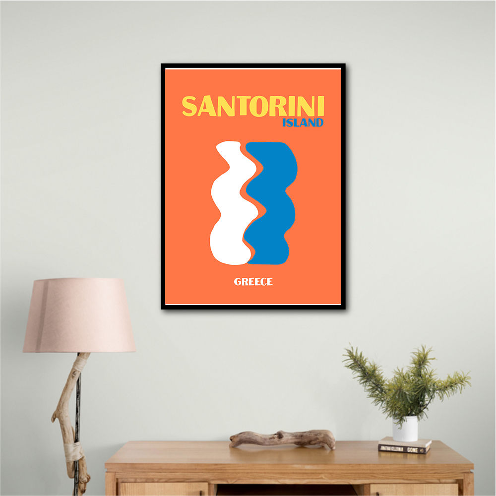 Santorini Travel Poster Santorini Travel Poster