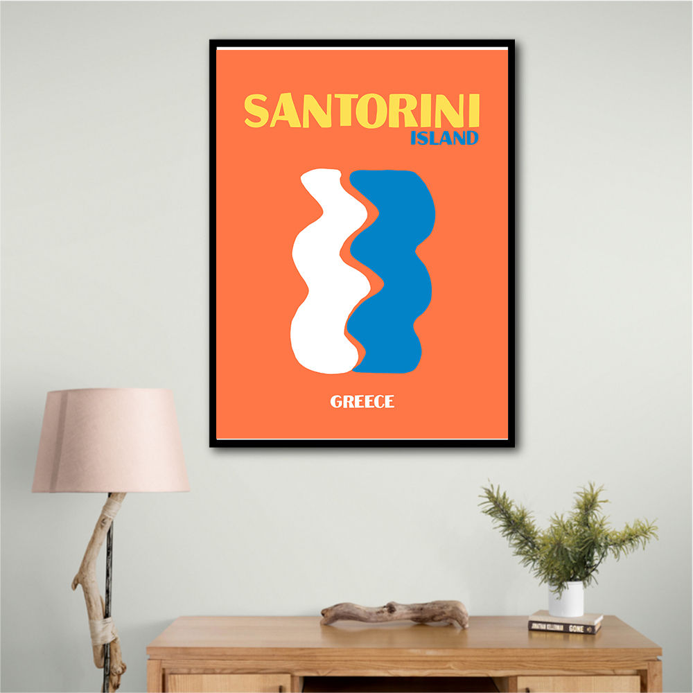 Santorini Travel Poster Santorini Travel Poster