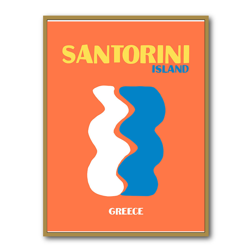 Santorini Travel Poster Santorini Travel Poster