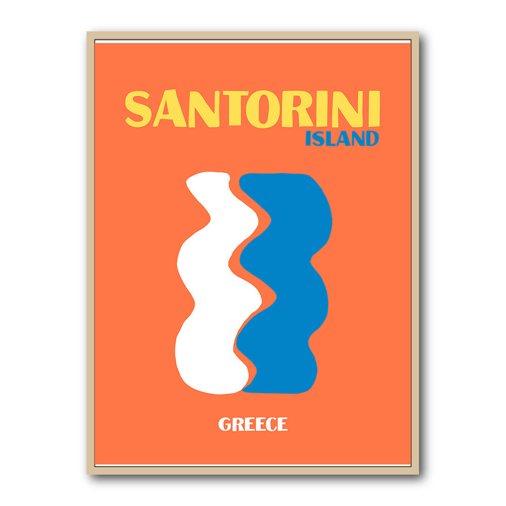 Santorini Travel Poster Santorini Travel Poster