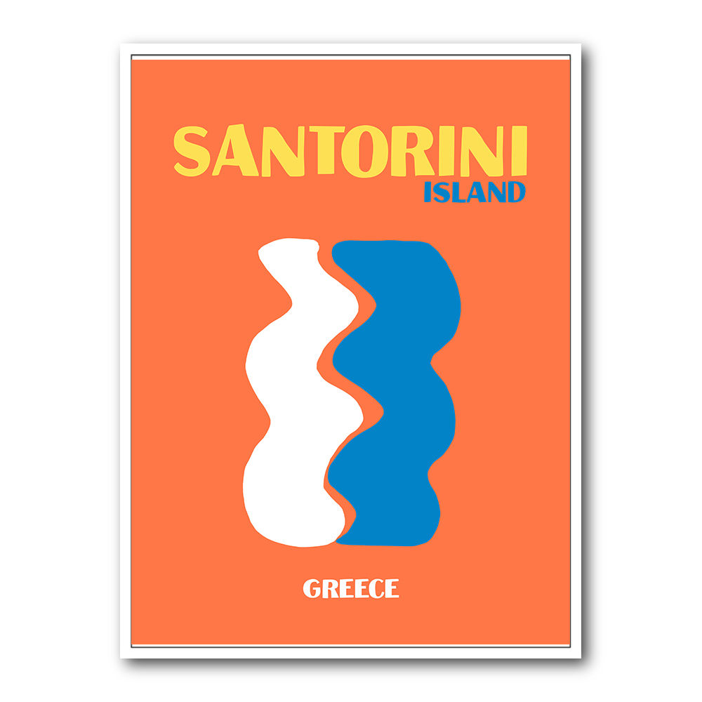 Santorini Travel Poster Santorini Travel Poster