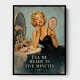 I'll Be Ready in Five Minutes Vintage Wall Art
