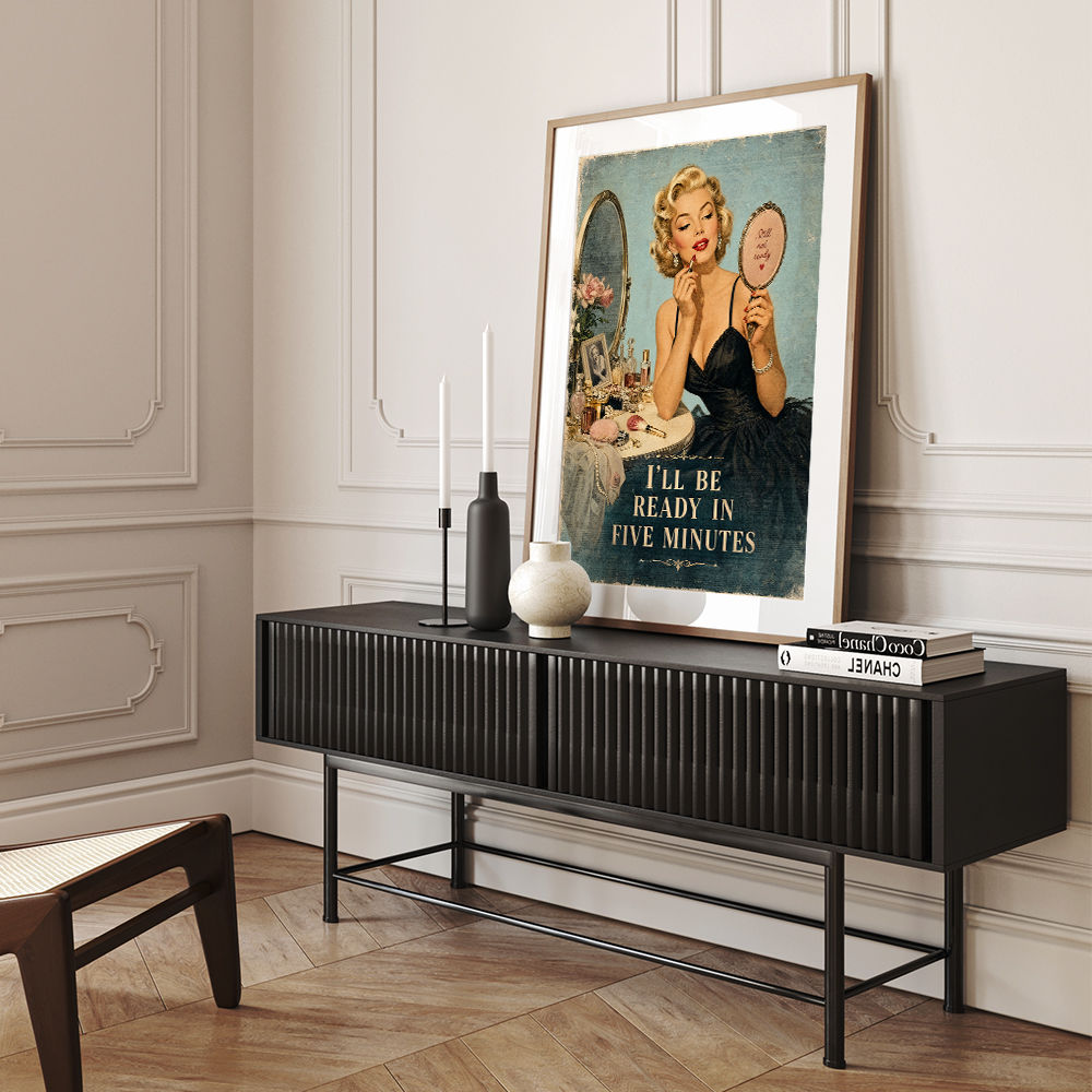I'll Be Ready in Five Minutes Vintage Wall Art