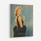 Champagne First - Questions Later Vintage Glamour Style Wall Art