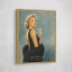 Champagne First - Questions Later Vintage Glamour Style Wall Art