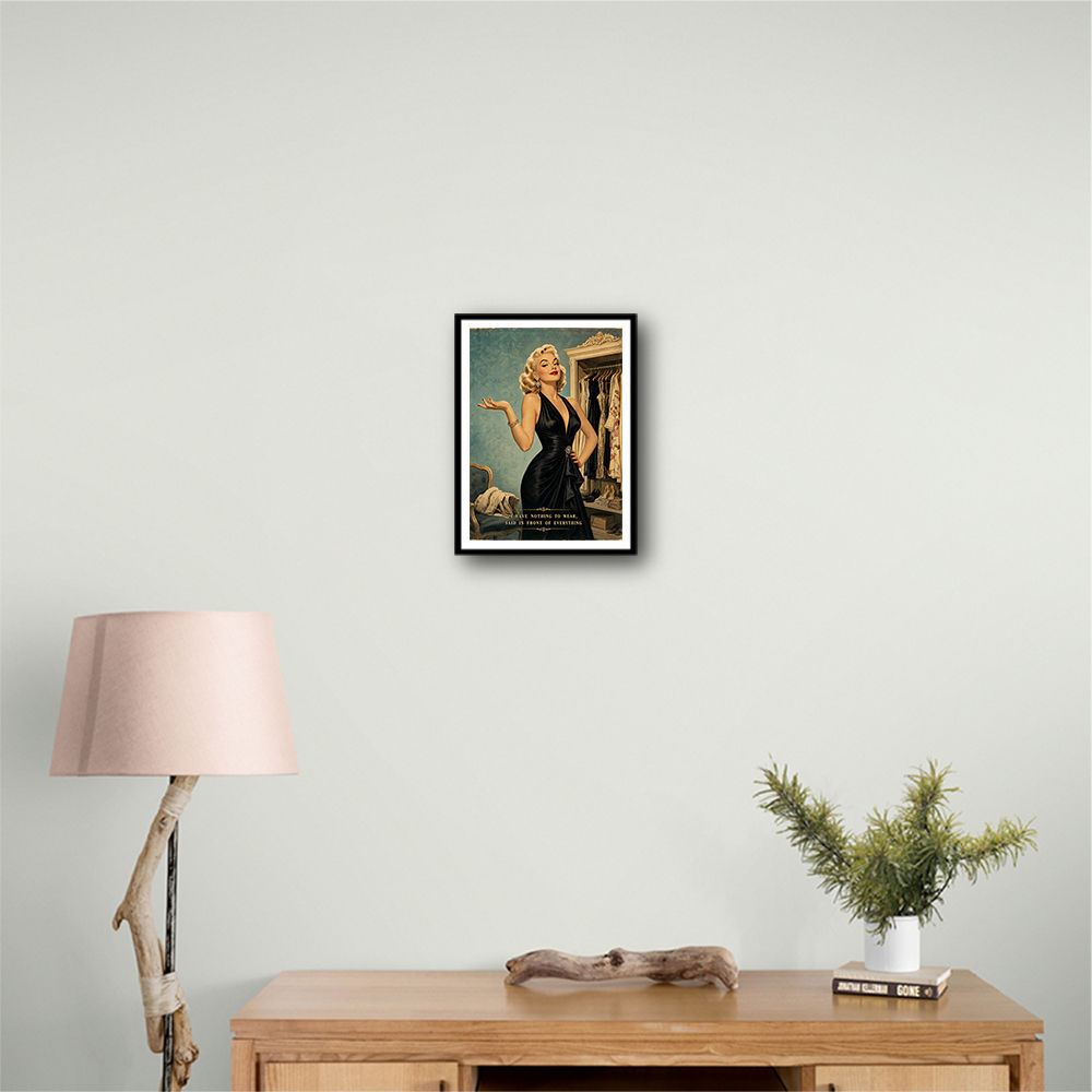 I have Nothing To Wear Vintage Style Wall Art