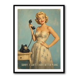 I Have Better Plans Vintage Style Wall Art
