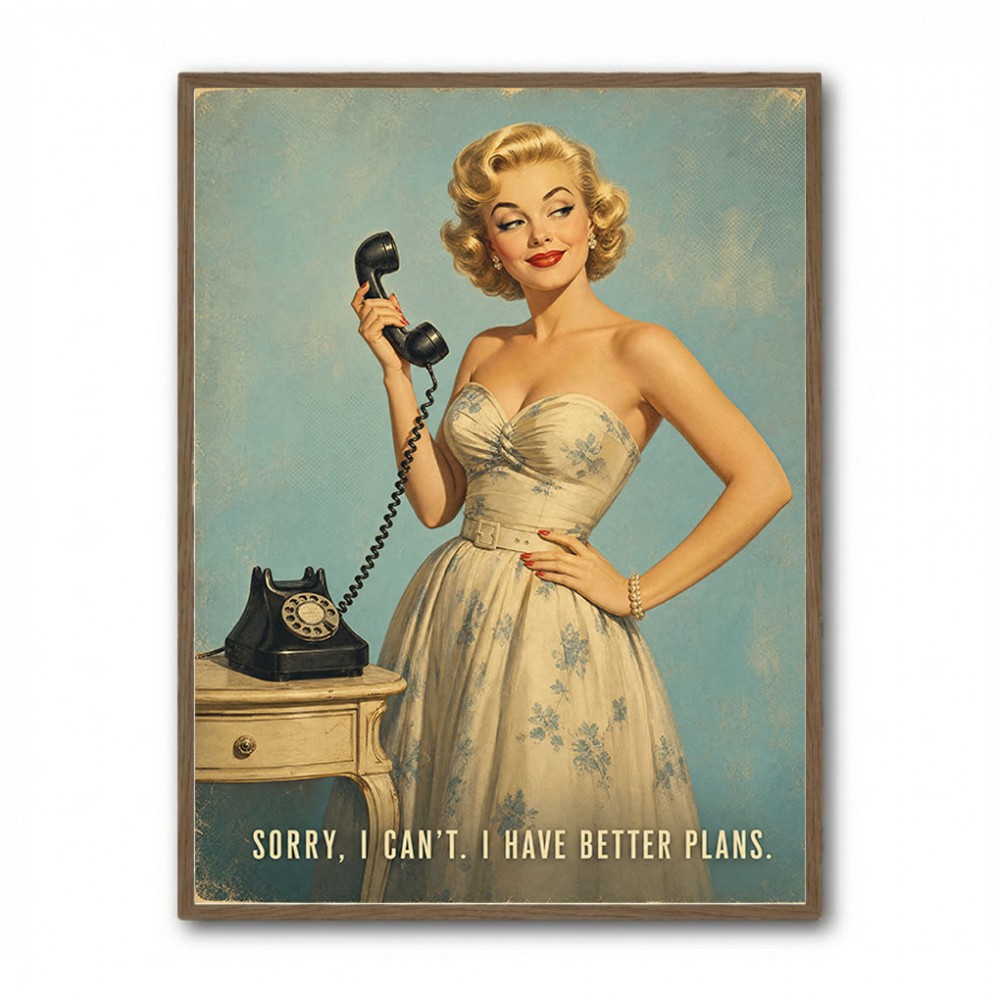 I Have Better Plans Vintage Style Wall Art