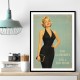 Too Glamorous For A Bad Mood Vintage Glamour Style Wall Art