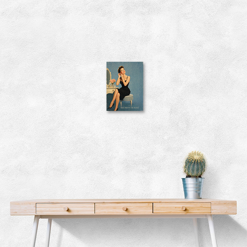Too Pretty To Panic Vintage Glamour Style Wall Art