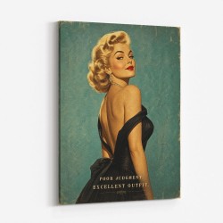 Poor Judgment Excellent Outfit Vintage Glamour Wall Art