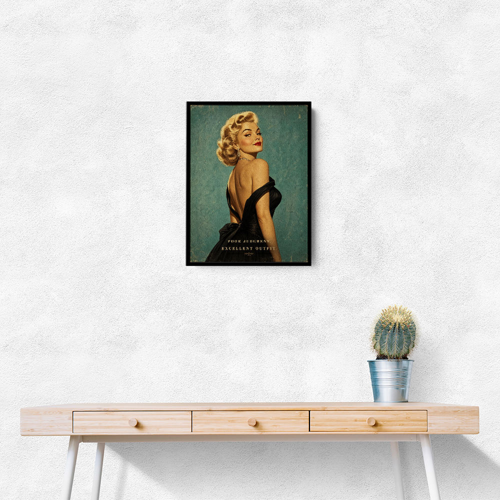 Poor Judgment Excellent Outfit Vintage Glamour Wall Art