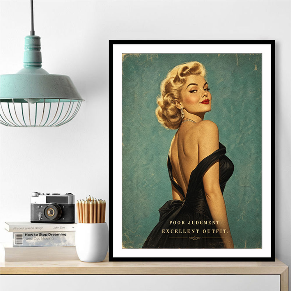 Poor Judgment Excellent Outfit Vintage Glamour Wall Art