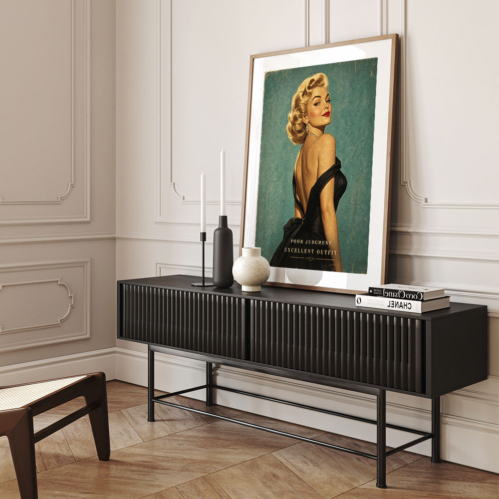 Poor Judgment Excellent Outfit Vintage Glamour Wall Art