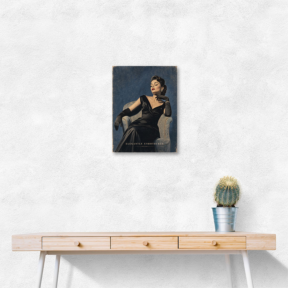 Elegantly Unbothered Vintage Glamour Wall Art