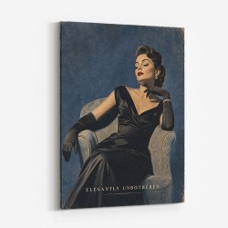 Elegantly Unbothered Vintage Glamour Wall Art