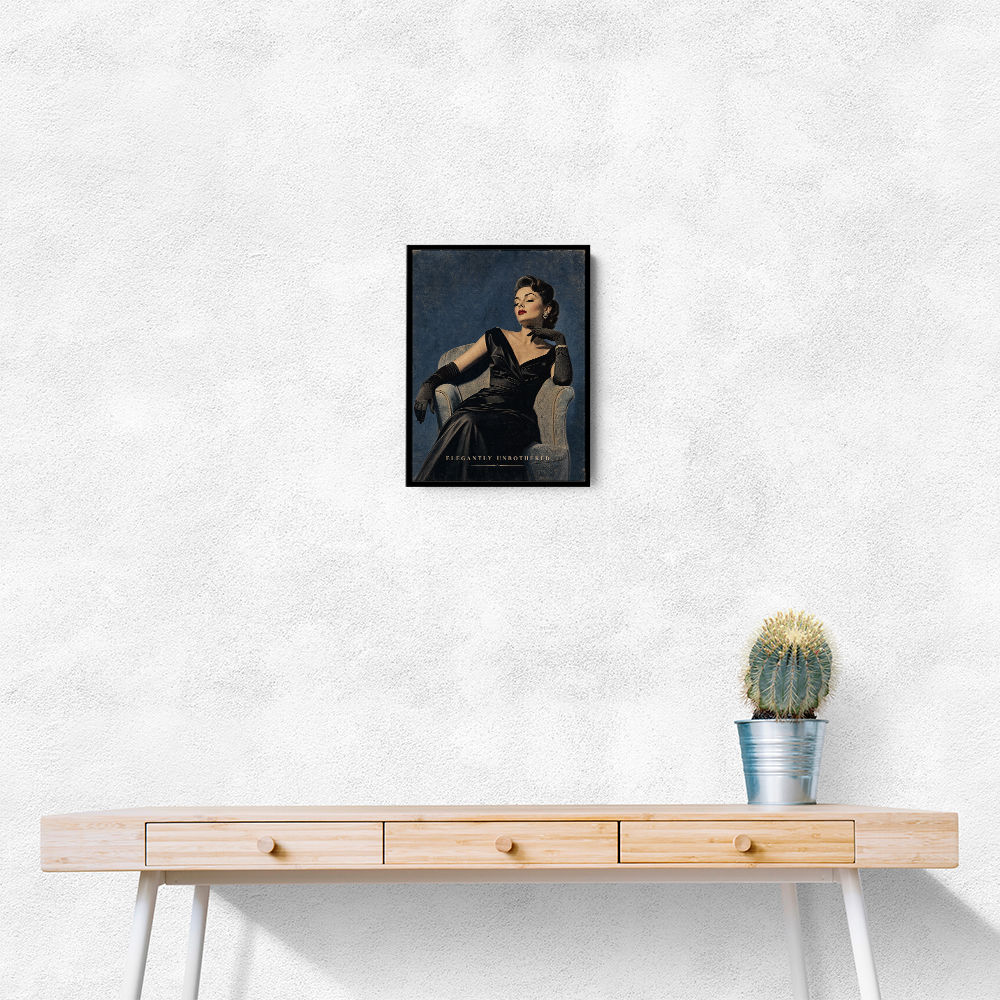 Elegantly Unbothered Vintage Glamour Wall Art