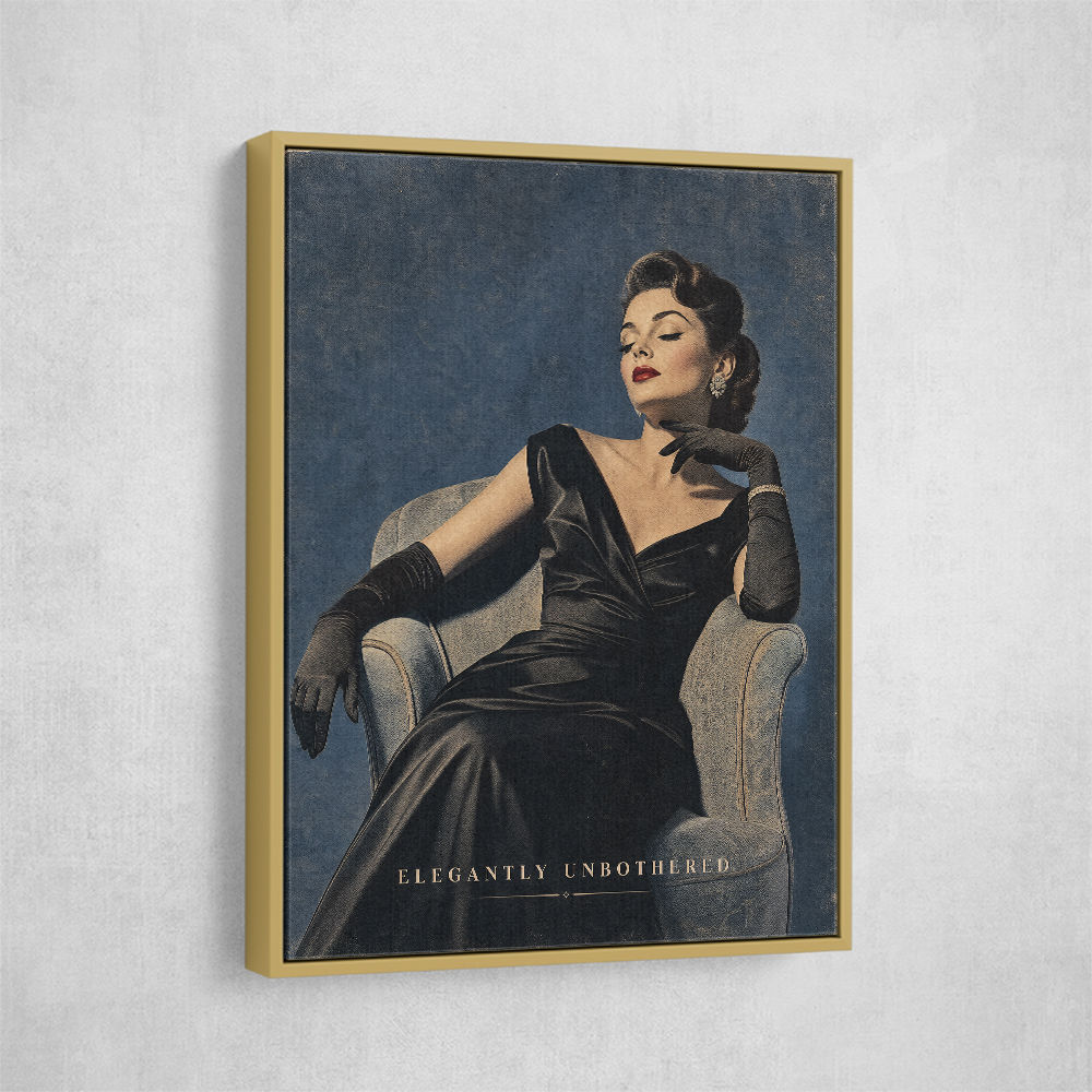 Elegantly Unbothered Vintage Glamour Wall Art