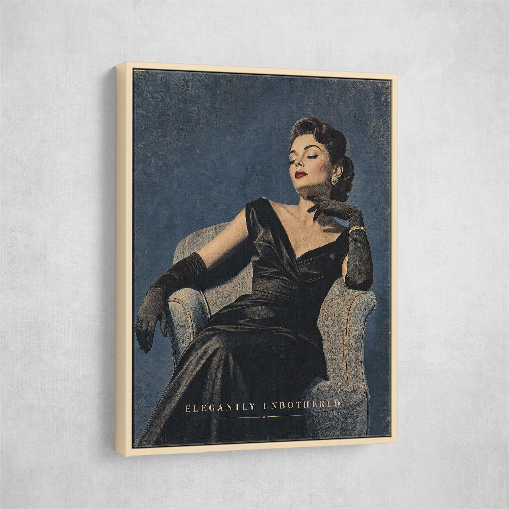 Elegantly Unbothered Vintage Glamour Wall Art