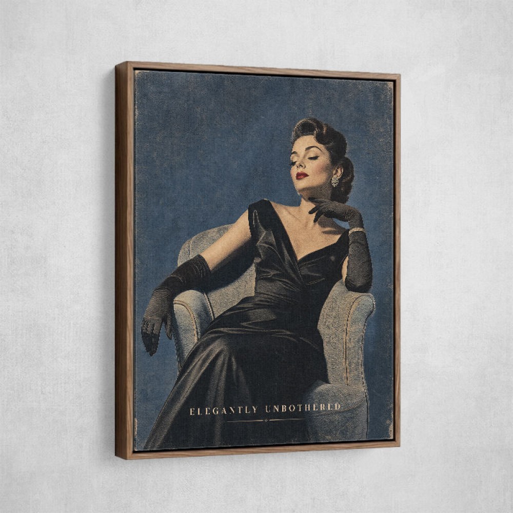 Elegantly Unbothered Vintage Glamour Wall Art