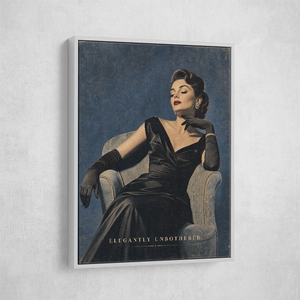 Elegantly Unbothered Vintage Glamour Wall Art