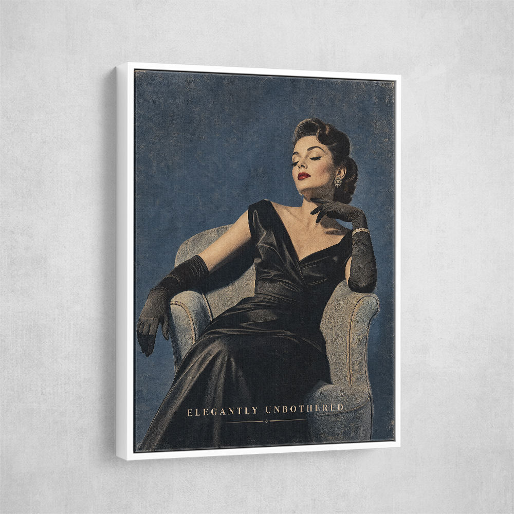 Elegantly Unbothered Vintage Glamour Wall Art