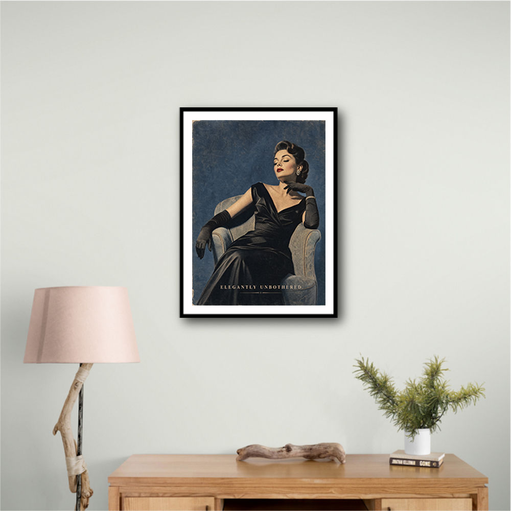 Elegantly Unbothered Vintage Glamour Wall Art