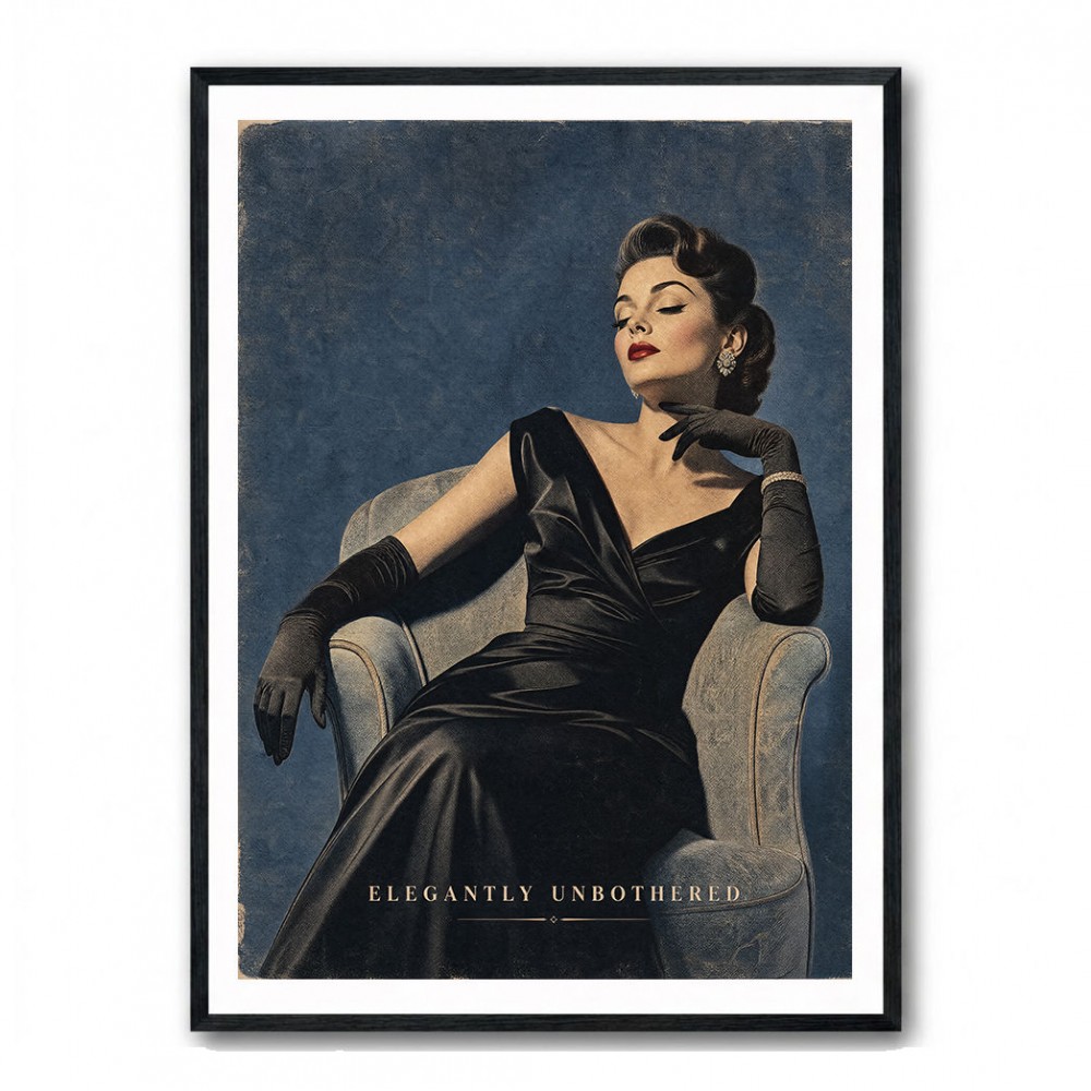 Elegantly Unbothered Vintage Glamour Wall Art