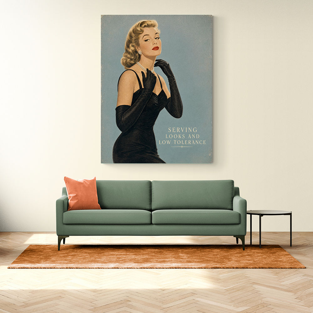 Serving Looks and Low Tolerance Vintage Glamour Wall Art