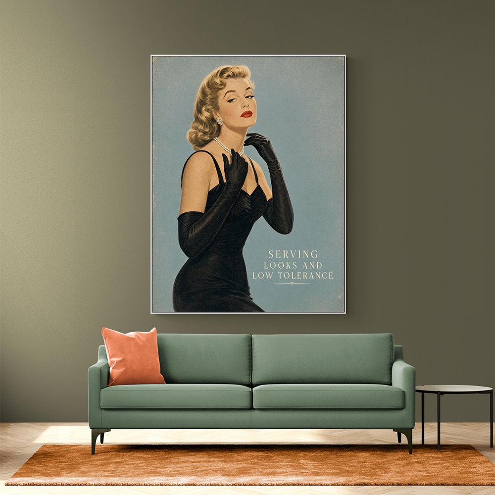 Serving Looks and Low Tolerance Vintage Glamour Wall Art