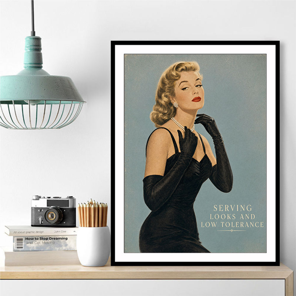 Serving Looks and Low Tolerance Vintage Glamour Wall Art