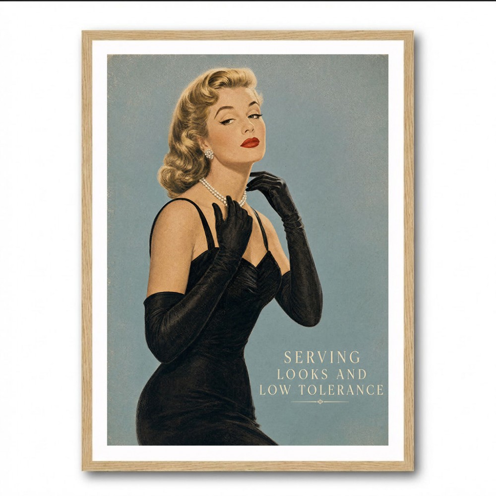 Serving Looks and Low Tolerance Vintage Glamour Wall Art
