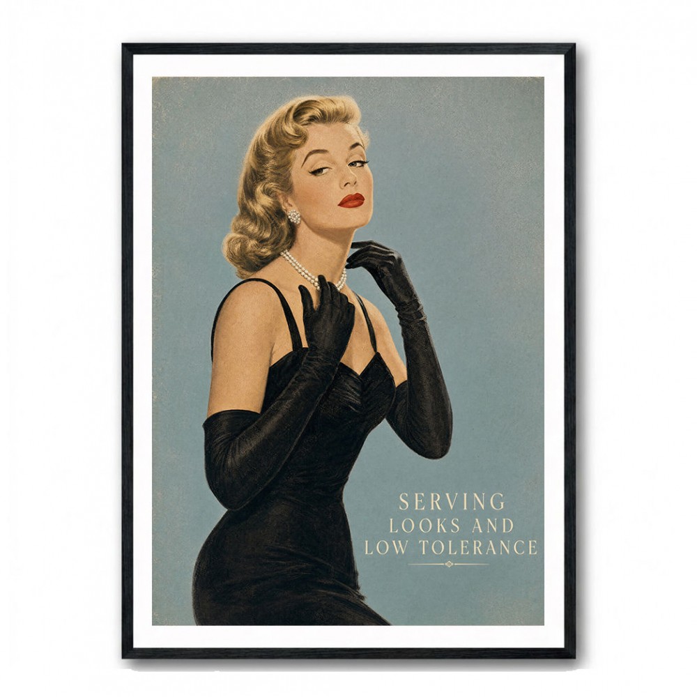 Serving Looks and Low Tolerance Vintage Glamour Wall Art