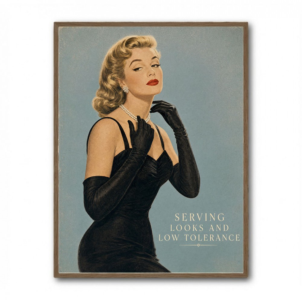 Serving Looks and Low Tolerance Vintage Glamour Wall Art