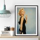 Less Perfection More Champagne Vintage Glamour Wall Art