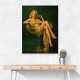 The Golden Champagne Girl Wall Art